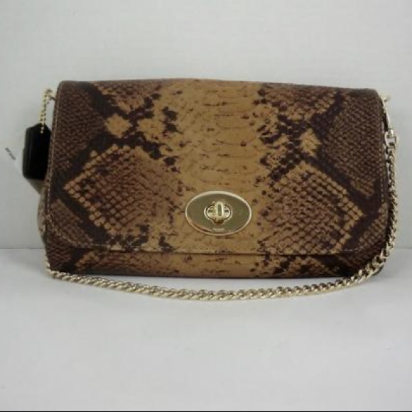 COACH Snake / Python Mini Ruby Shoulder / Wristlet - Picture 5 of 5
